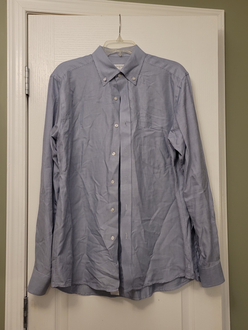 Men's Light Blue Button-Down Dress Shirt